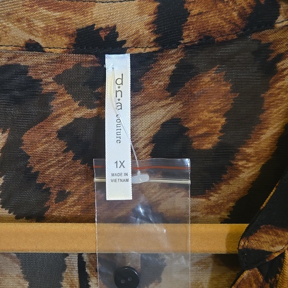 DNA Couture Leopard Print Blouse - Picture 2 of 7